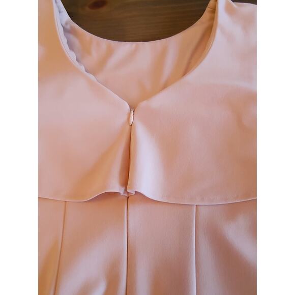 Calvin Klein Flutter Sleeve Dress Women's Size 2 Light Pink Knee Length Lined - Picture 12 of 14